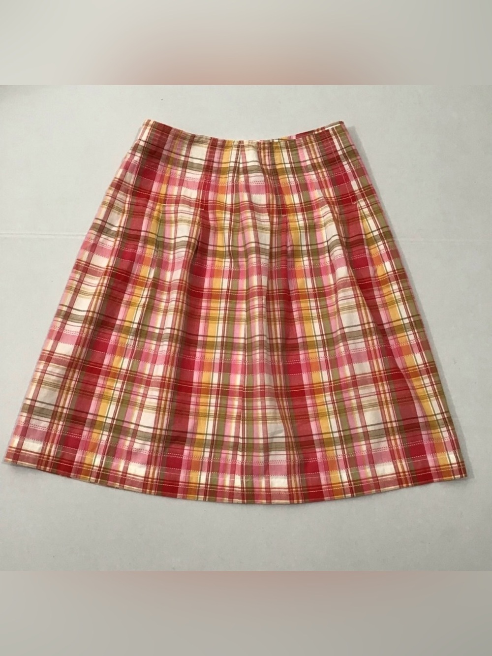 Talbots Plaid Cotton Skirt